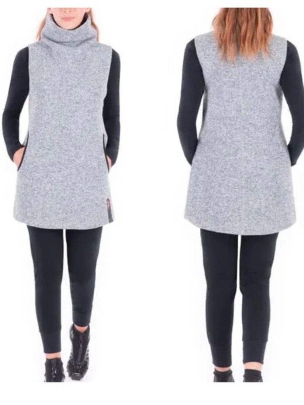 Indygena / Indyeva Toga Sleeveless Sweater Vest Polartec Ash Gray Women’s Medium